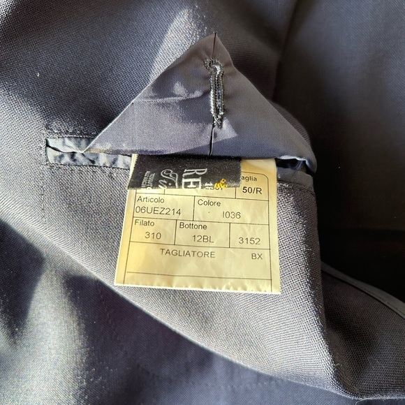 🌟 Lux TAGLIATORE Navy Blue WOOL Sport Blazer Jacket Sz Eu 50/ Us 40 - Picture 5 of 9